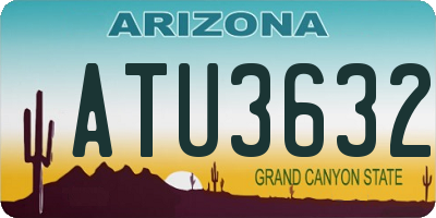 AZ license plate ATU3632