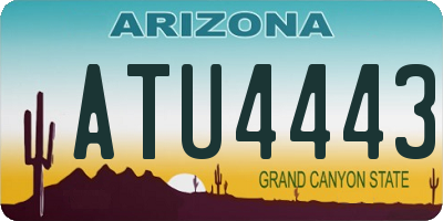 AZ license plate ATU4443