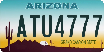 AZ license plate ATU4777