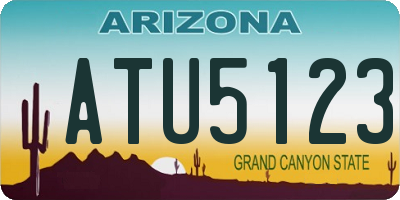 AZ license plate ATU5123