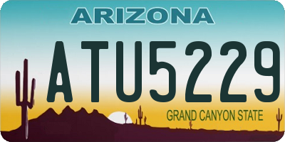 AZ license plate ATU5229