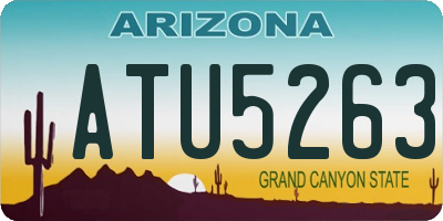 AZ license plate ATU5263