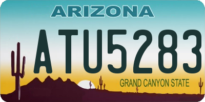 AZ license plate ATU5283