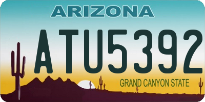 AZ license plate ATU5392