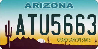 AZ license plate ATU5663
