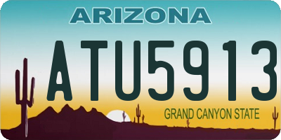 AZ license plate ATU5913