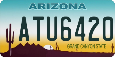 AZ license plate ATU6420