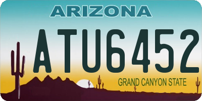 AZ license plate ATU6452