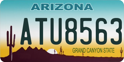 AZ license plate ATU8563