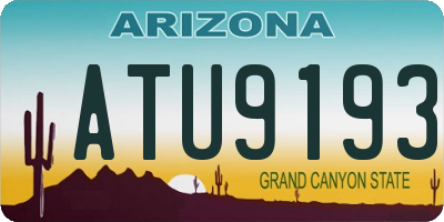 AZ license plate ATU9193