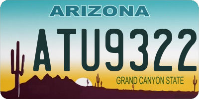 AZ license plate ATU9322
