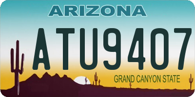 AZ license plate ATU9407