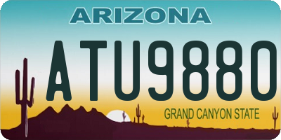 AZ license plate ATU9880