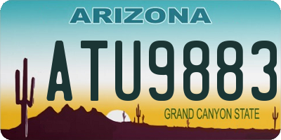 AZ license plate ATU9883