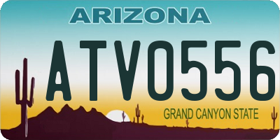 AZ license plate ATV0556