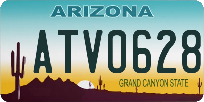 AZ license plate ATV0628