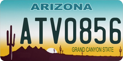 AZ license plate ATV0856