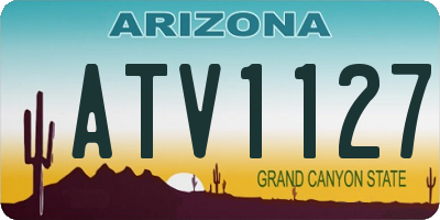 AZ license plate ATV1127