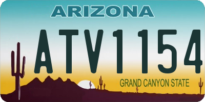 AZ license plate ATV1154
