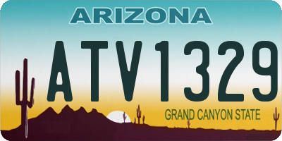 AZ license plate ATV1329