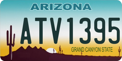 AZ license plate ATV1395