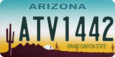 AZ license plate ATV1442
