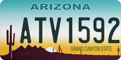 AZ license plate ATV1592