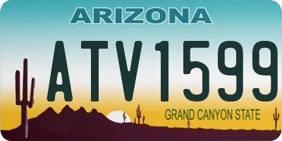 AZ license plate ATV1599