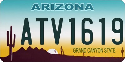 AZ license plate ATV1619