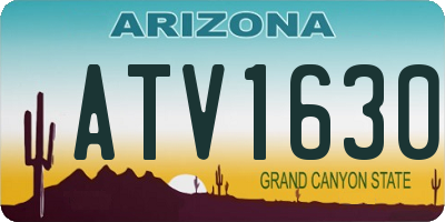 AZ license plate ATV1630