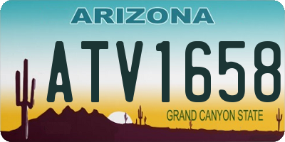 AZ license plate ATV1658