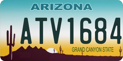 AZ license plate ATV1684