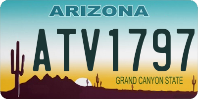 AZ license plate ATV1797