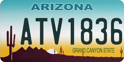 AZ license plate ATV1836