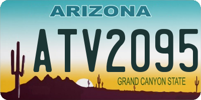 AZ license plate ATV2095