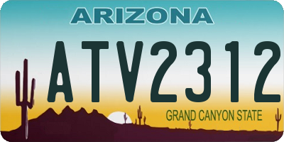 AZ license plate ATV2312