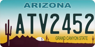 AZ license plate ATV2452