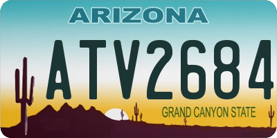 AZ license plate ATV2684