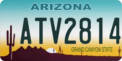 AZ license plate ATV2814