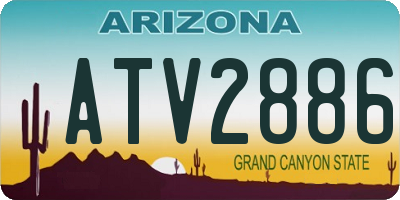 AZ license plate ATV2886