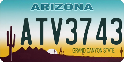 AZ license plate ATV3743