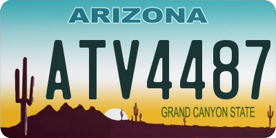 AZ license plate ATV4487