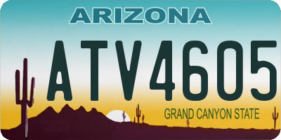 AZ license plate ATV4605