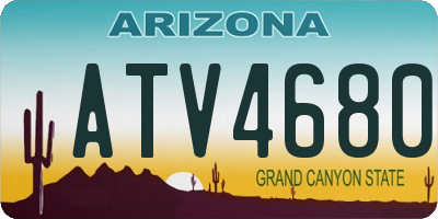 AZ license plate ATV4680