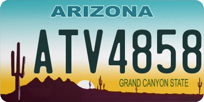 AZ license plate ATV4858
