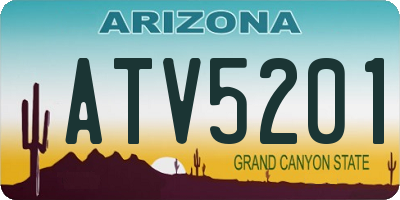 AZ license plate ATV5201