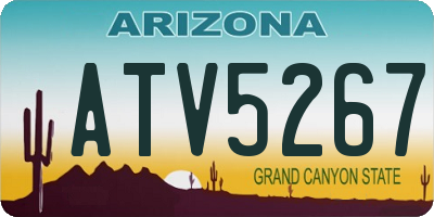 AZ license plate ATV5267