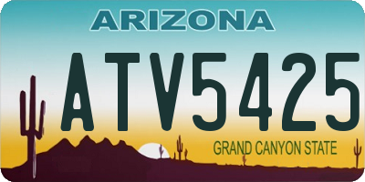 AZ license plate ATV5425