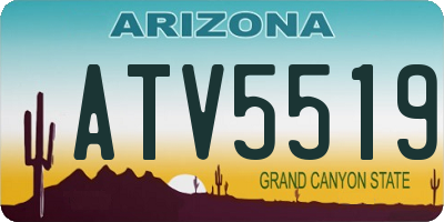AZ license plate ATV5519