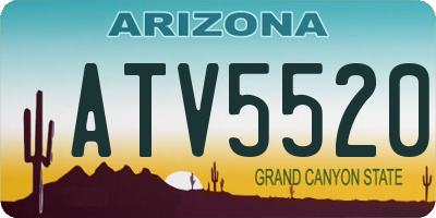 AZ license plate ATV5520
